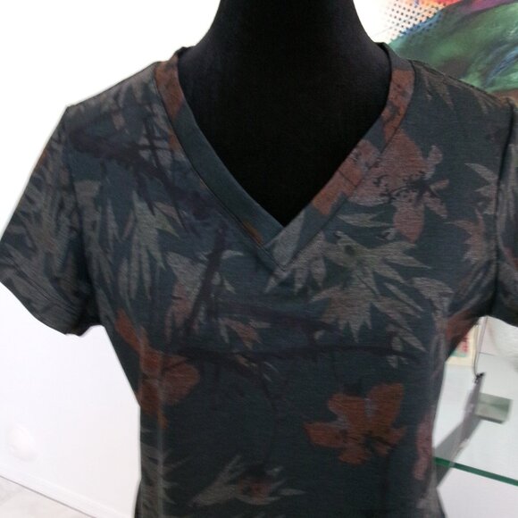 New Jana Carrick V-Neck Forever Ponte Dress Short Sleeve Pine Forest M Green - Picture 2 of 11